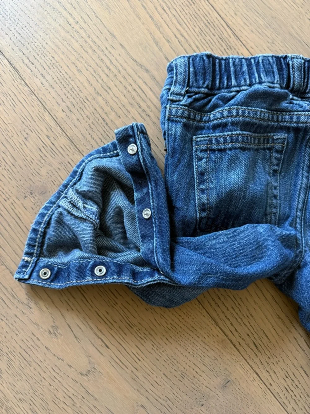 Baby Gap Snap Crotch Jeans 12-18 Months Blue Denim